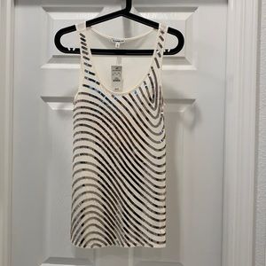 Off White Sequin Top Express. New with Tags. Size XS.